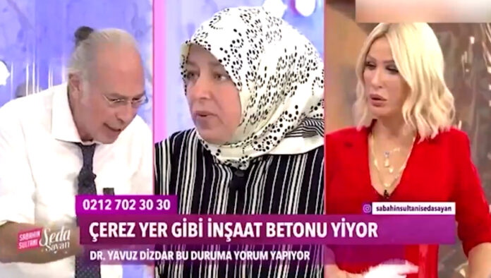 İnşaat betonu yiyen kadın, Seda Sayan’ı şoka uğrattı!